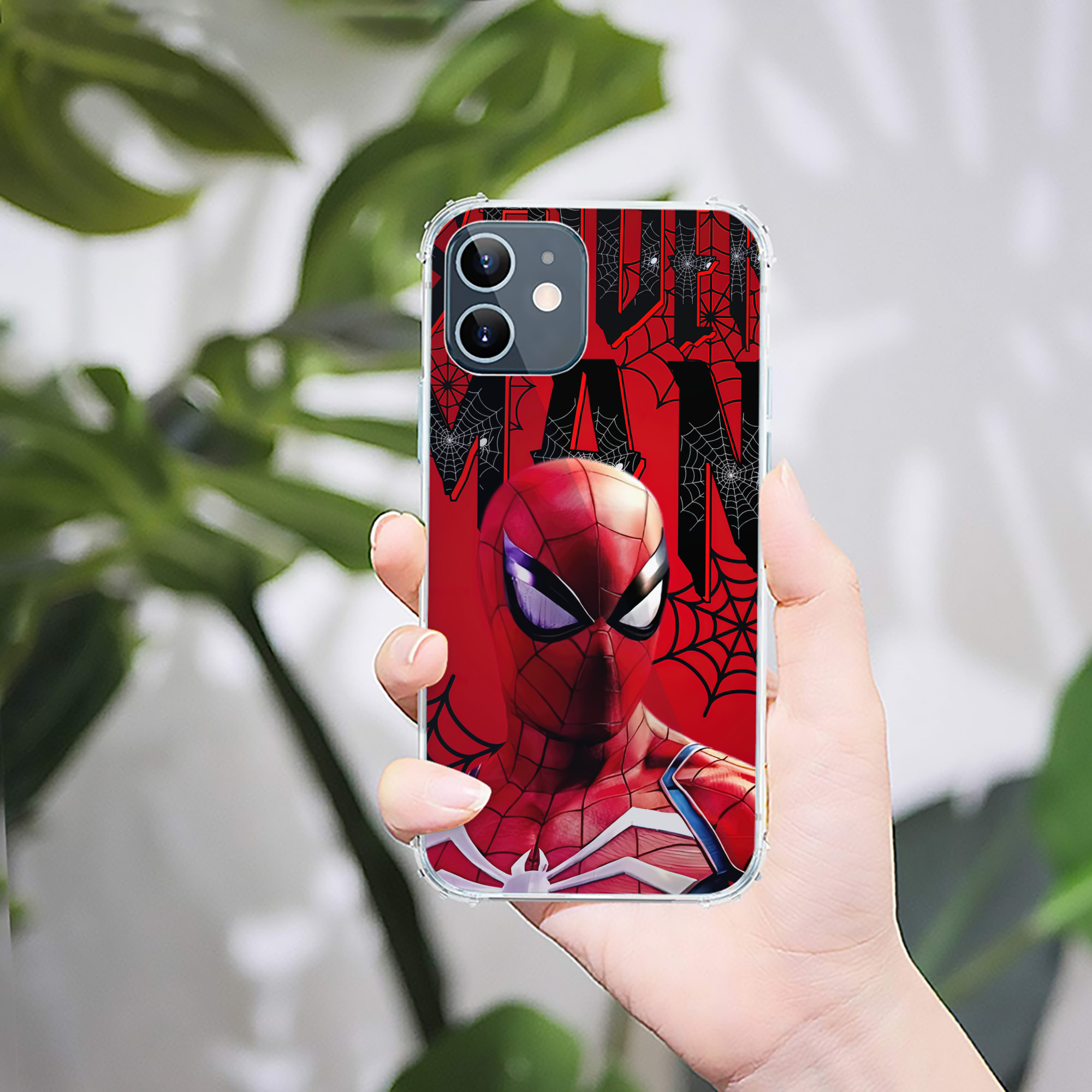 （画像用） Spider Man スパイダーマン 【iPhone 12シリーズ対応】透明スマホケース（クリアソフトケース）